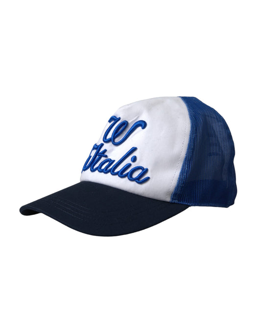 Dolce & Gabbana Blue White Black Italia Mesh Baseball Hat Dolce & Gabbana