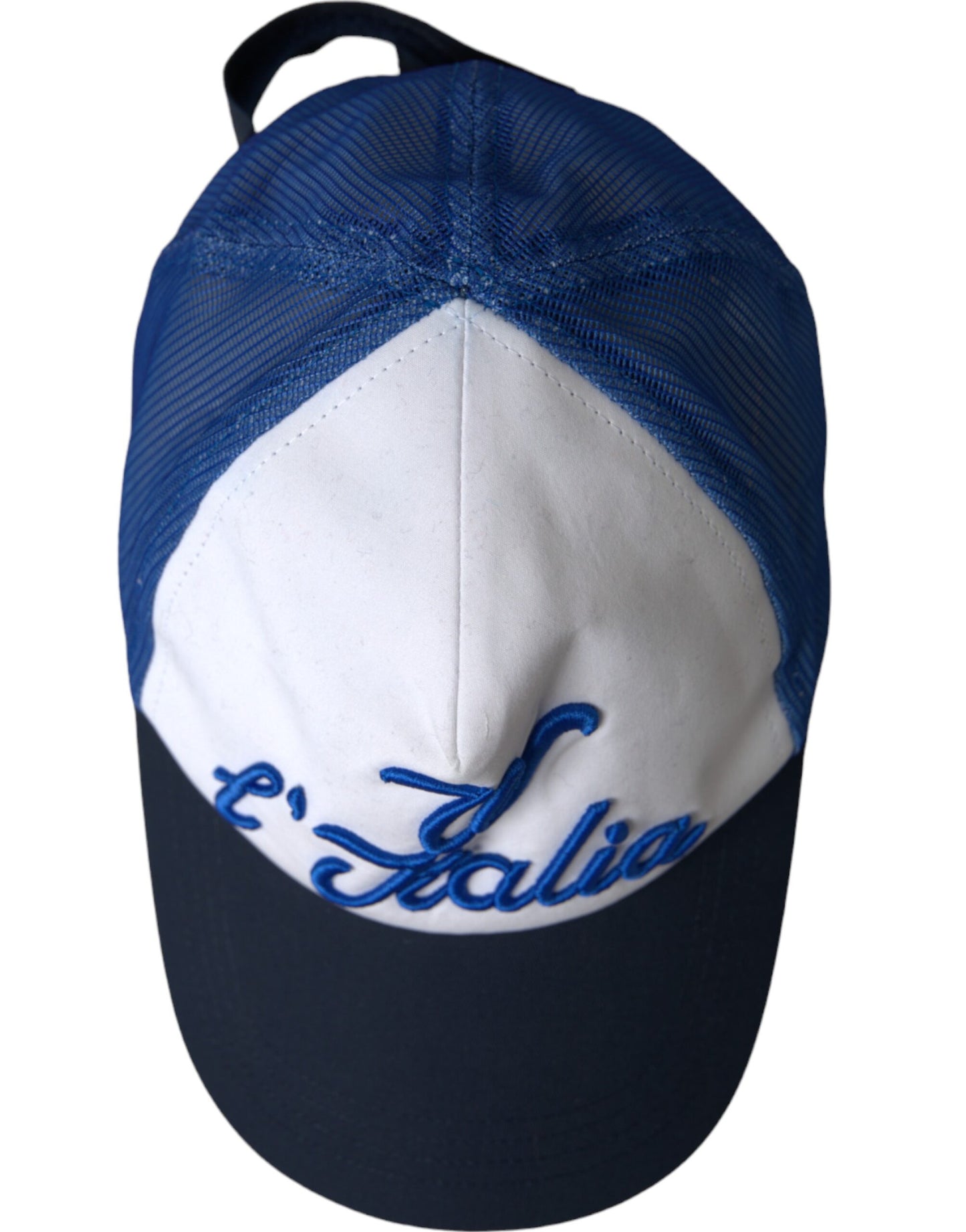Dolce & Gabbana Blue White Black Italia Mesh Baseball Hat Dolce & Gabbana