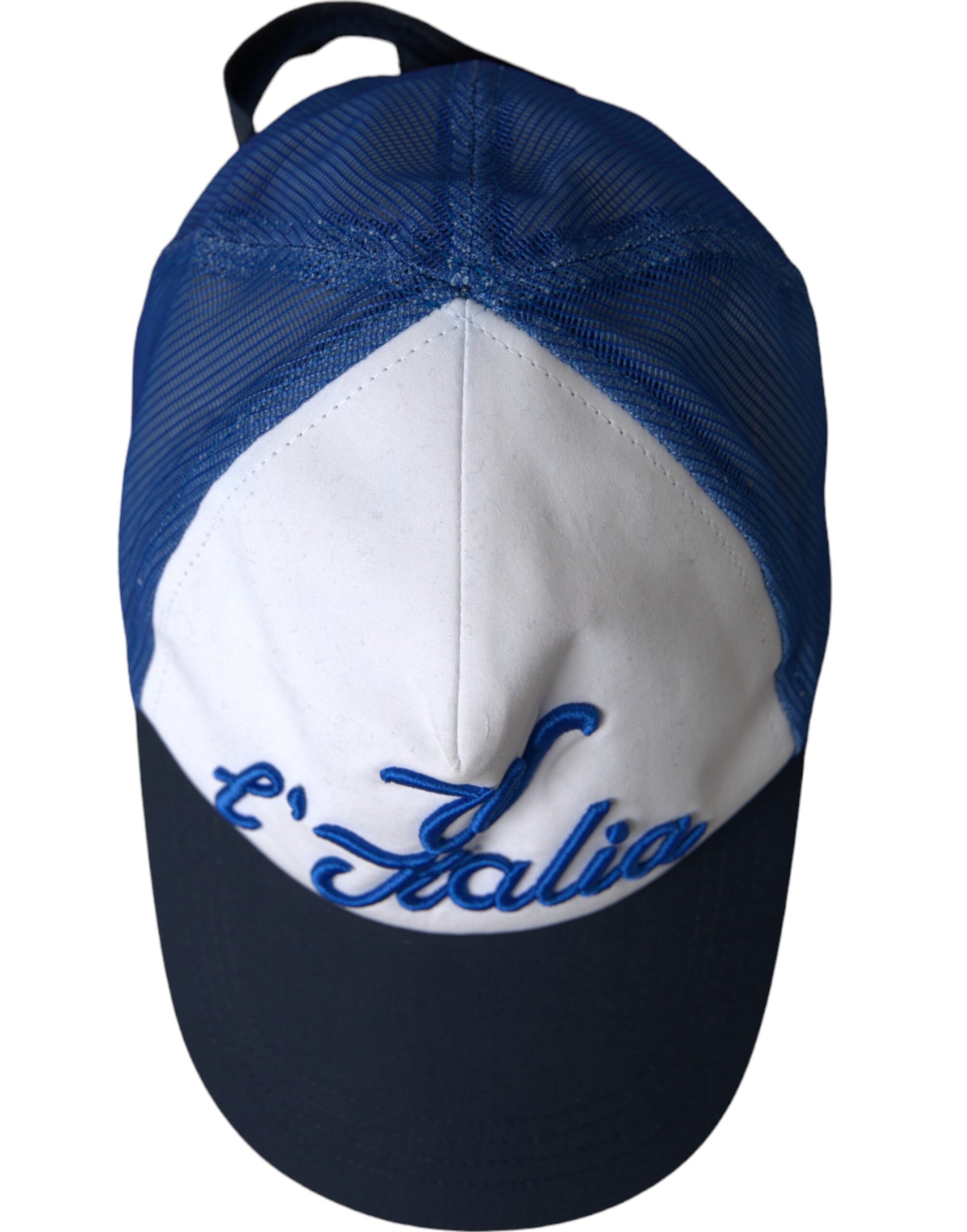 Dolce & Gabbana Blue White Black Italia Mesh Baseball Hat Dolce & Gabbana