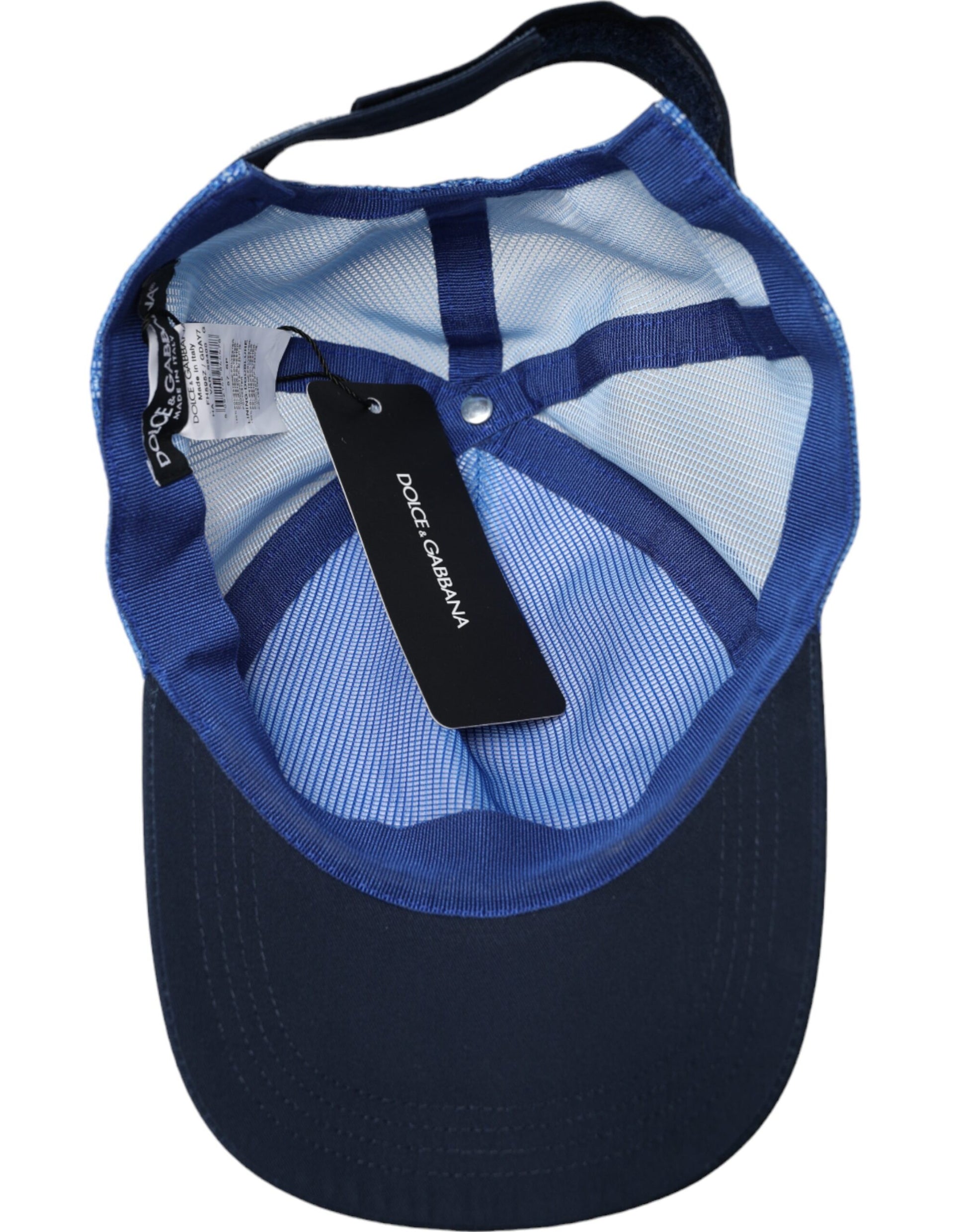 Dolce & Gabbana Blue White Black Italia Mesh Baseball Hat Dolce & Gabbana