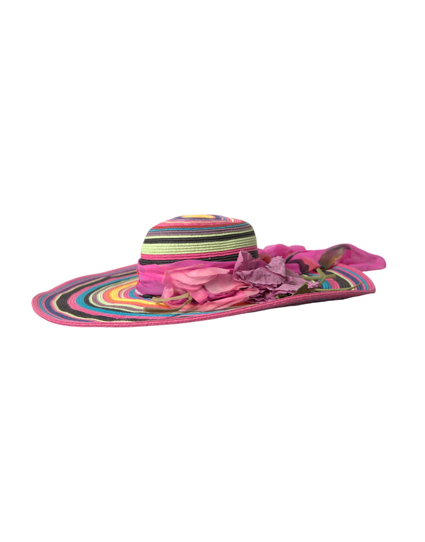 Dolce & Gabbana Multicolor Fantasy Wide Brim Floppy Hat Dolce & Gabbana