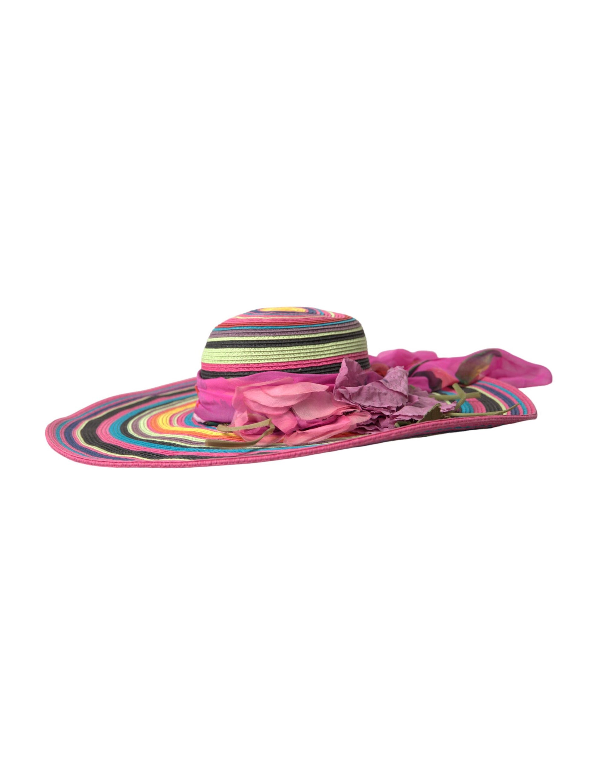 Dolce & Gabbana Multicolor Fantasy Wide Brim Floppy Hat Dolce & Gabbana