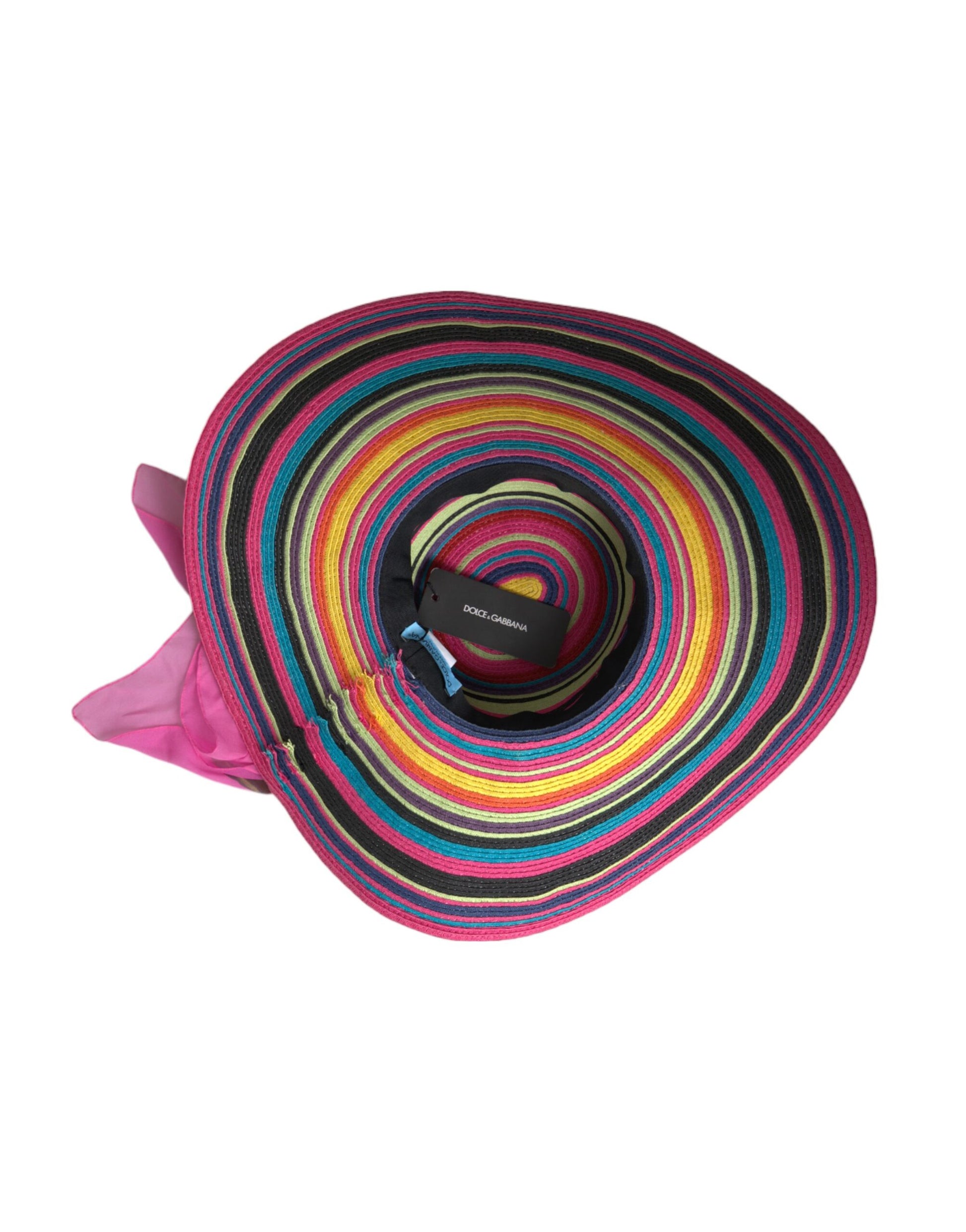 Dolce & Gabbana Multicolor Fantasy Wide Brim Floppy Hat Dolce & Gabbana
