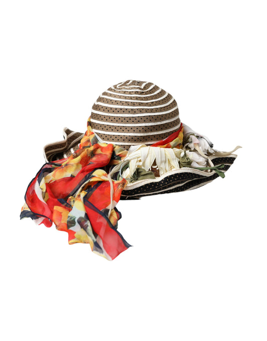 Dolce & Gabbana Multicolor Fantasy Wide Brim Floppy Hat Dolce & Gabbana