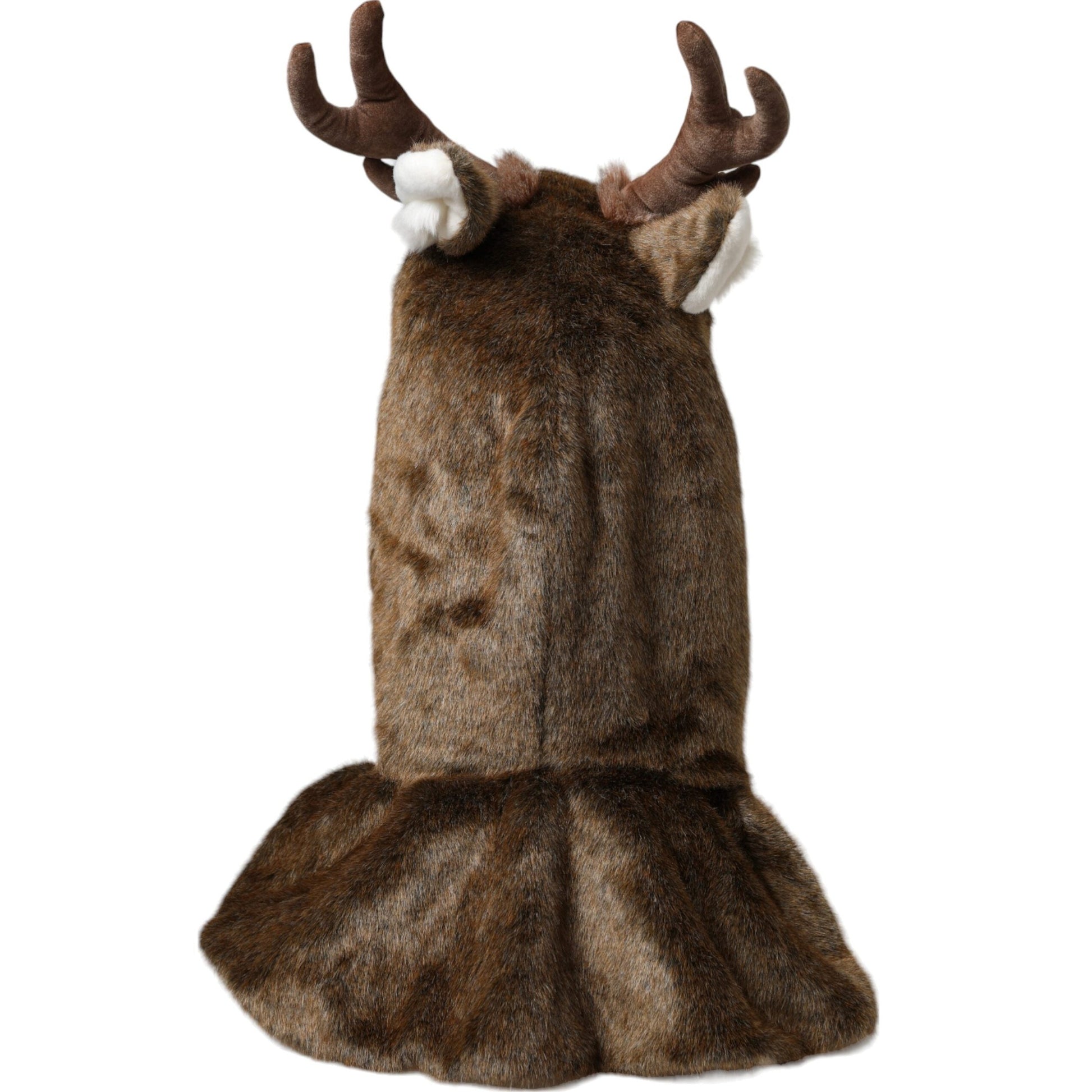 Dolce & Gabbana Brown Deer Faux Fur Whole Head Hat Dolce & Gabbana
