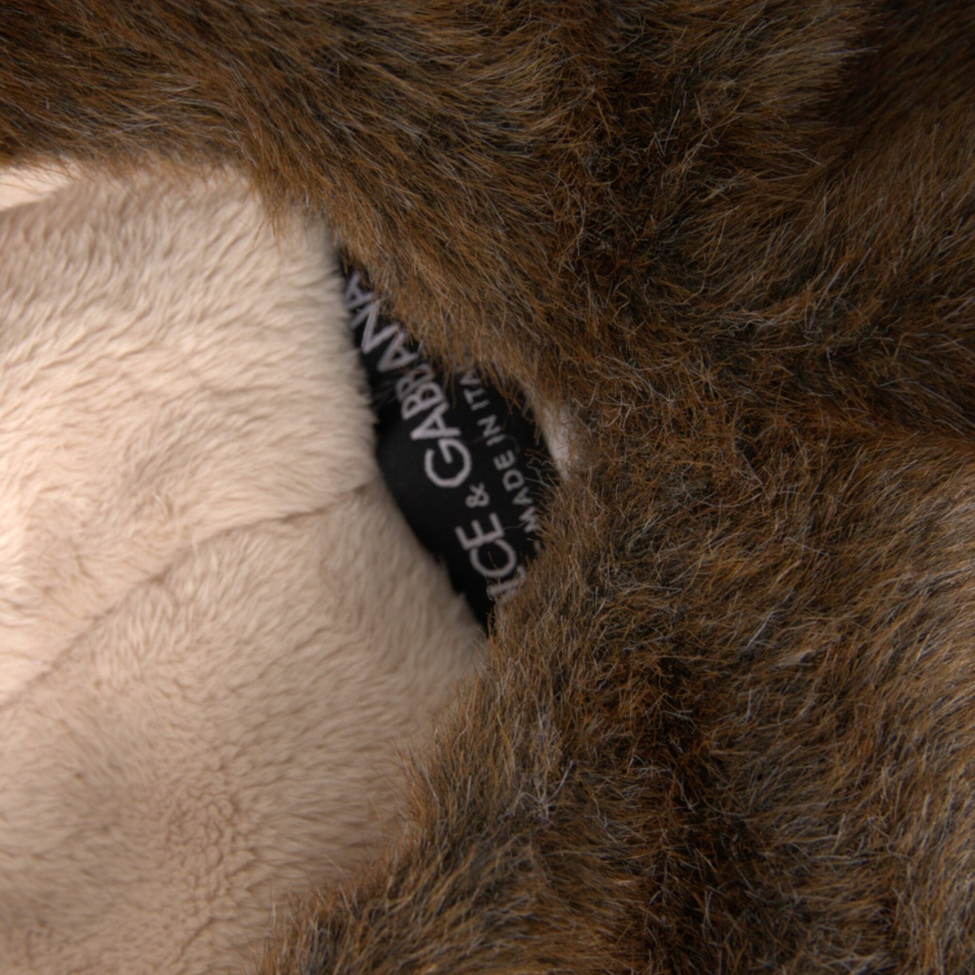 Dolce & Gabbana Brown Deer Faux Fur Whole Head Hat Dolce & Gabbana