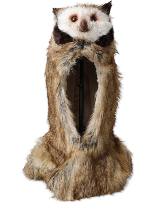 Dolce & Gabbana Brown Owl Faux Fur Whole Head Cap Hat Dolce & Gabbana