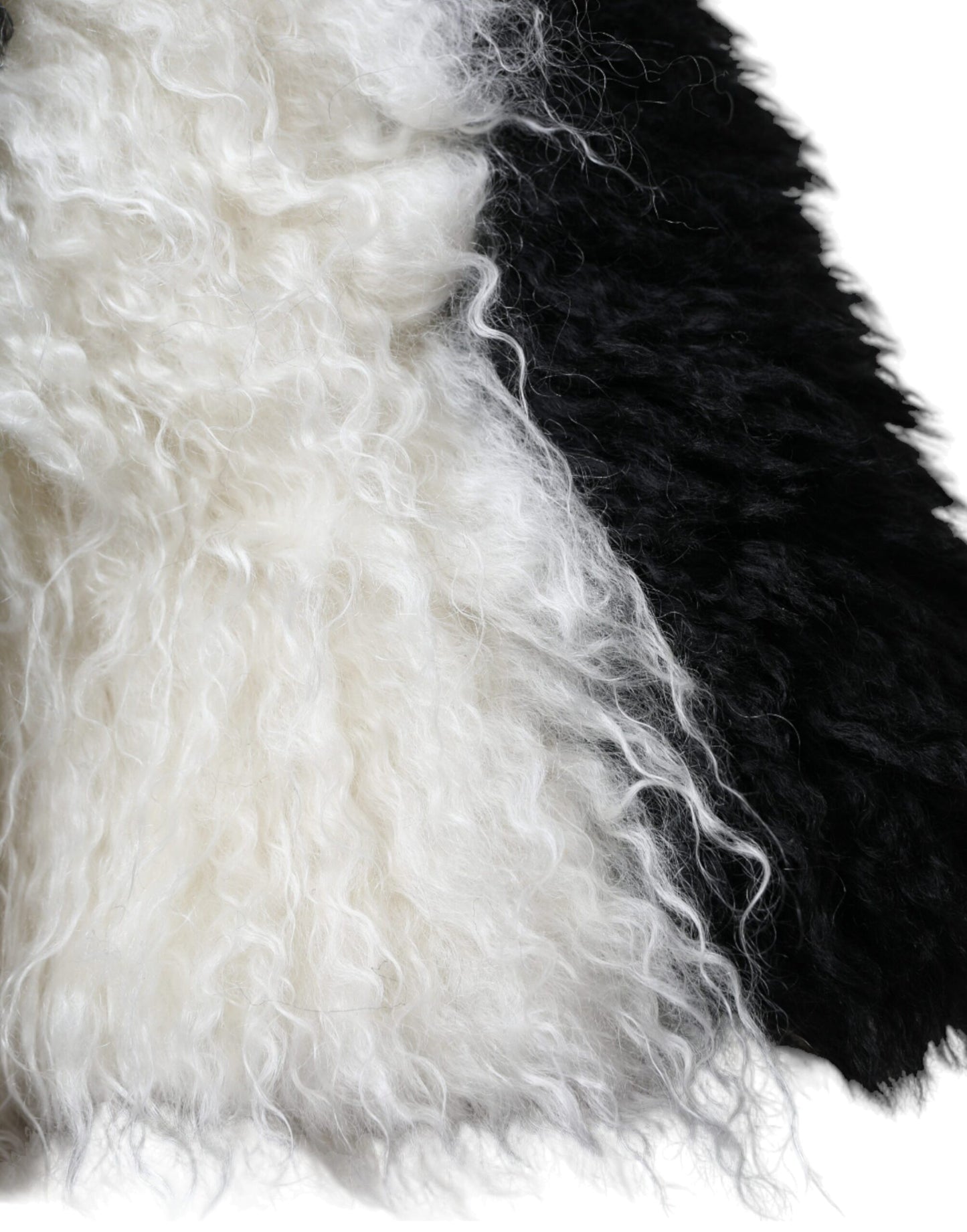 Dolce & Gabbana Black White Stripes Mohair Fur Bucket Hat Dolce & Gabbana