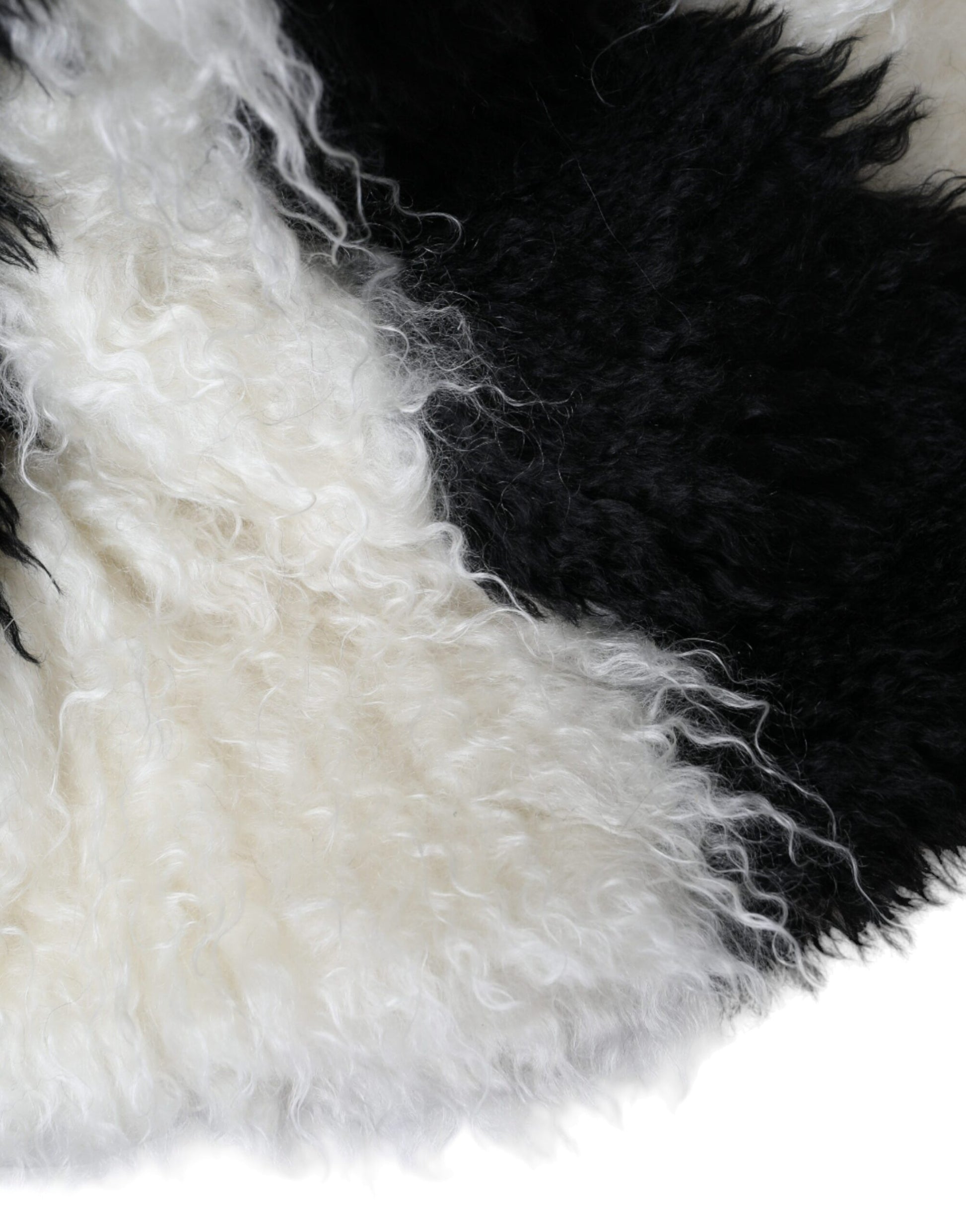 Dolce & Gabbana Black White Stripes Mohair Fur Bucket Hat Dolce & Gabbana