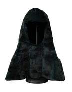 Dolce & Gabbana Black Weasel Fur Whole Head Wrap Hat - Eljoys Fashion 