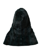 Dolce & Gabbana Black Weasel Fur Whole Head Wrap Hat - Eljoys Fashion 