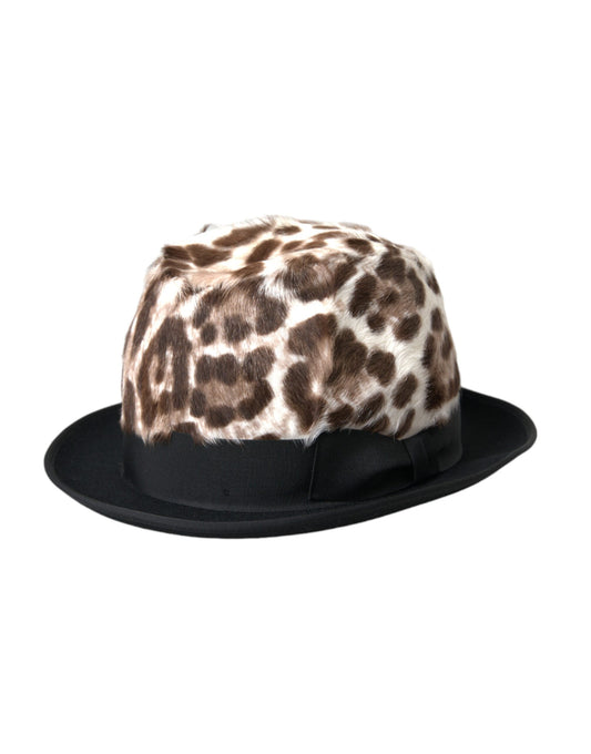 Dolce & Gabbana Multicolor Leopard Women Fedora Hat Dolce & Gabbana