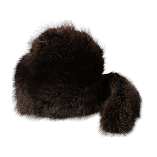 Dolce & Gabbana Women Brown Raccoon Fur Bucket Hat Dolce & Gabbana