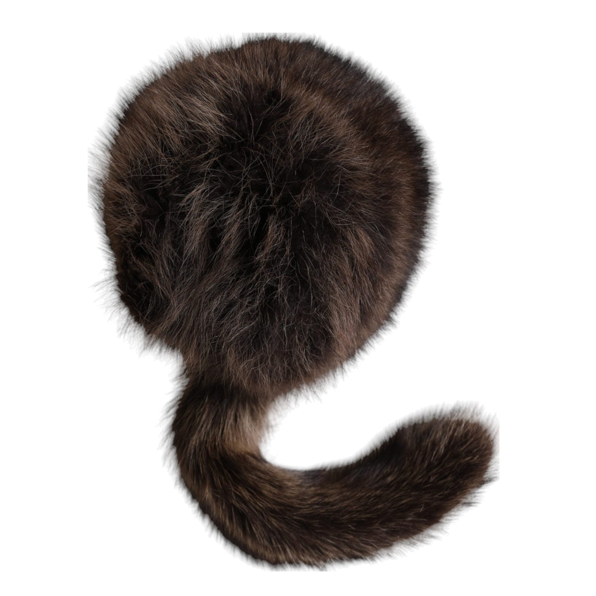 Dolce & Gabbana Women Brown Raccoon Fur Bucket Hat Dolce & Gabbana