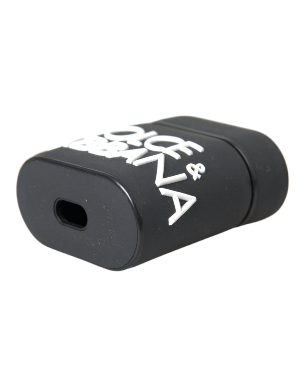 Dolce & Gabbana Black White Silicone Embossed Logo Airpods Case - Eljoys Fashion 