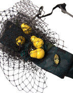 Dolce & Gabbana Black Lemons Sicily Purple Crystal Net Headband Diadem - Eljoys Fashion 