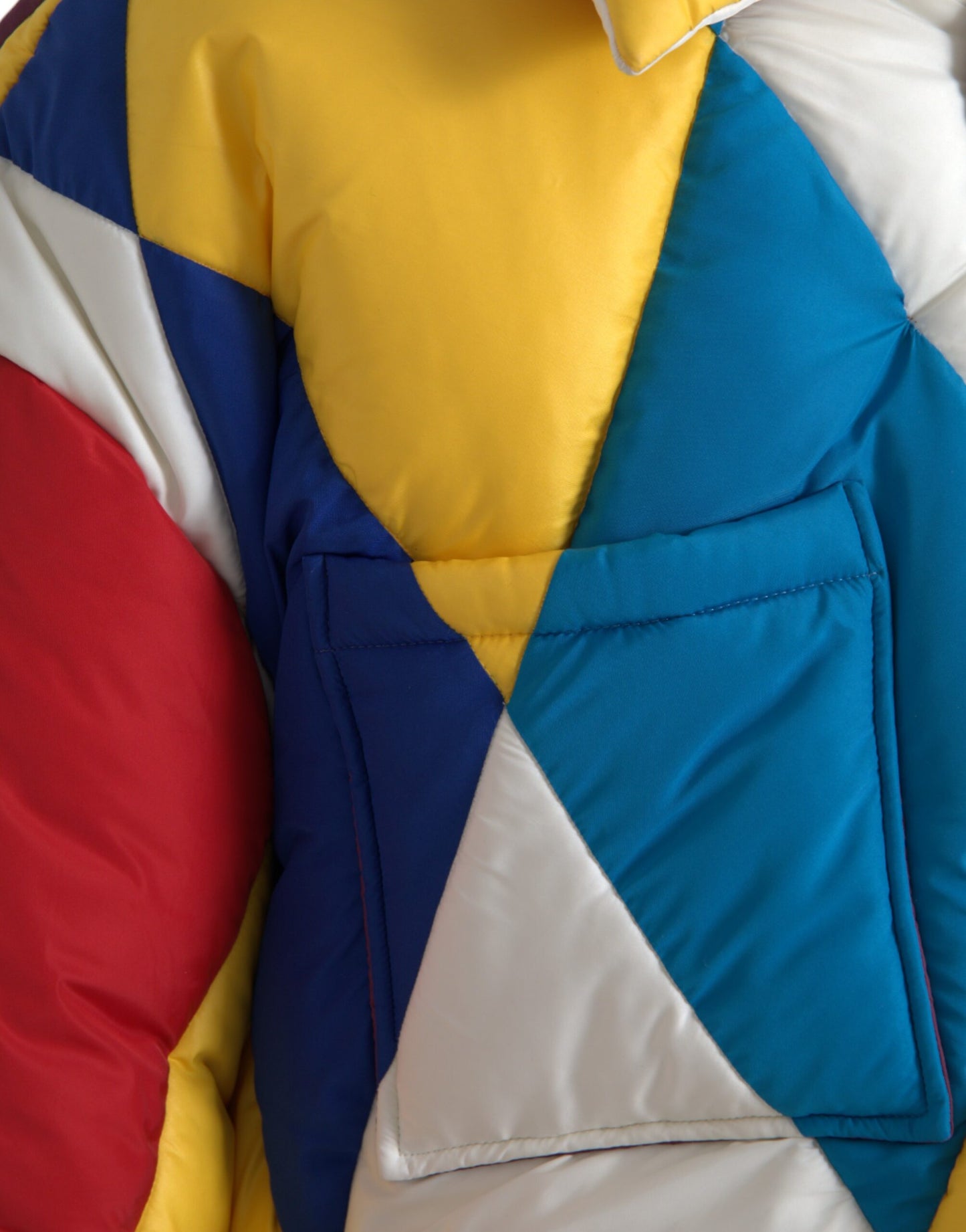 Dolce & Gabbana Multicolor Windbreaker Puffer Jacket Men Dolce & Gabbana