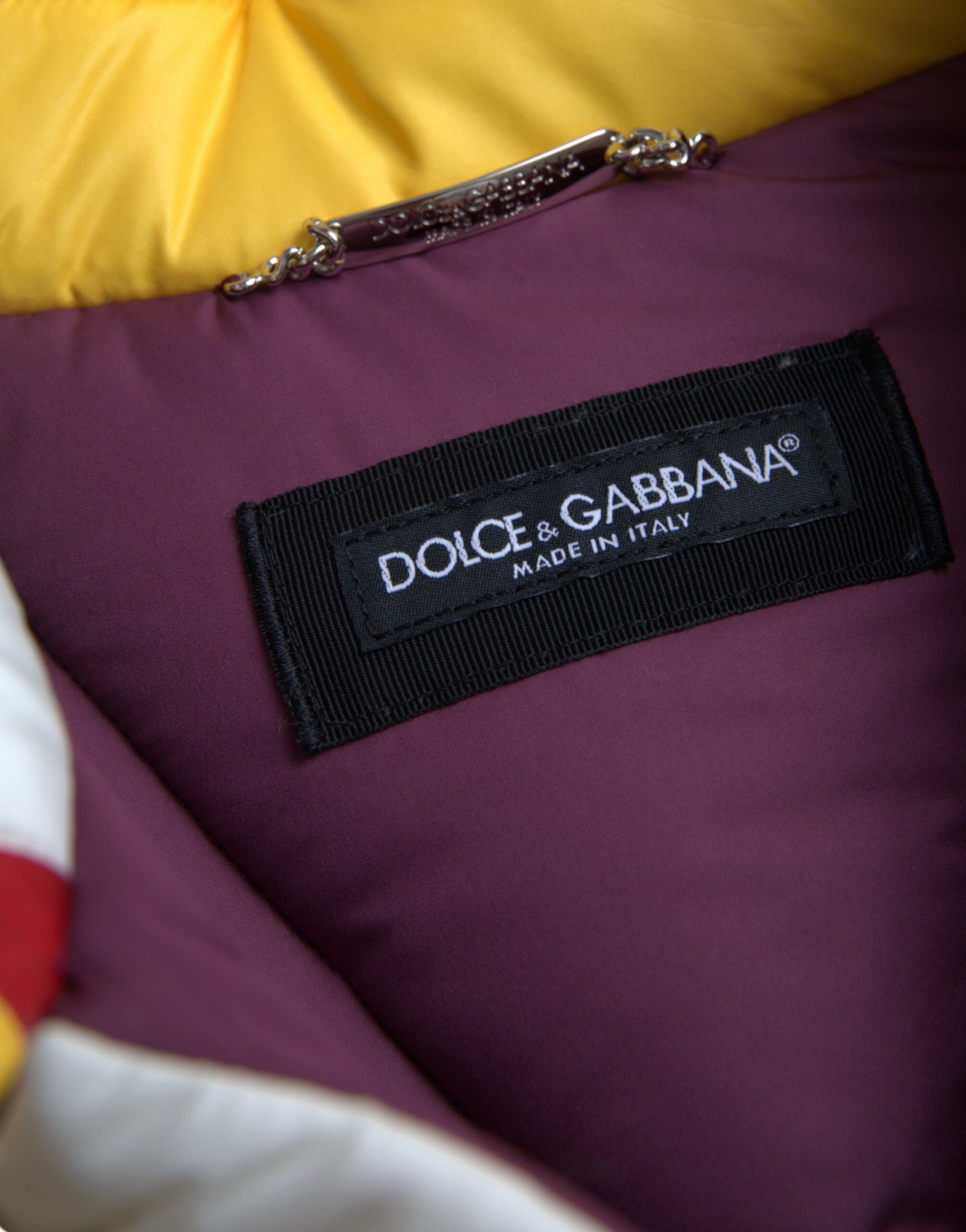 Dolce & Gabbana Multicolor Windbreaker Puffer Jacket Men Dolce & Gabbana