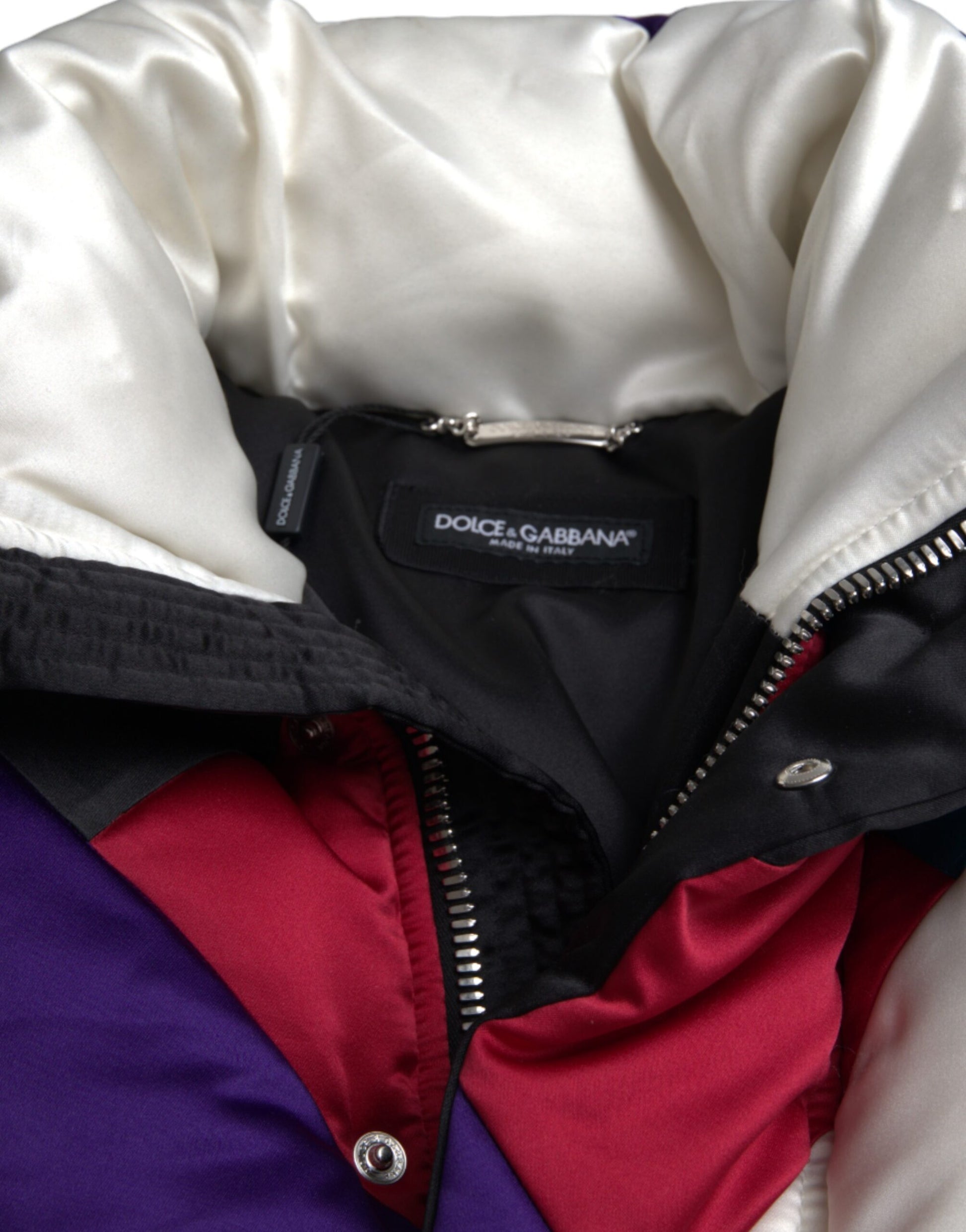Dolce & Gabbana Multicolor Logo Windbreaker Puffer Jacket Dolce & Gabbana