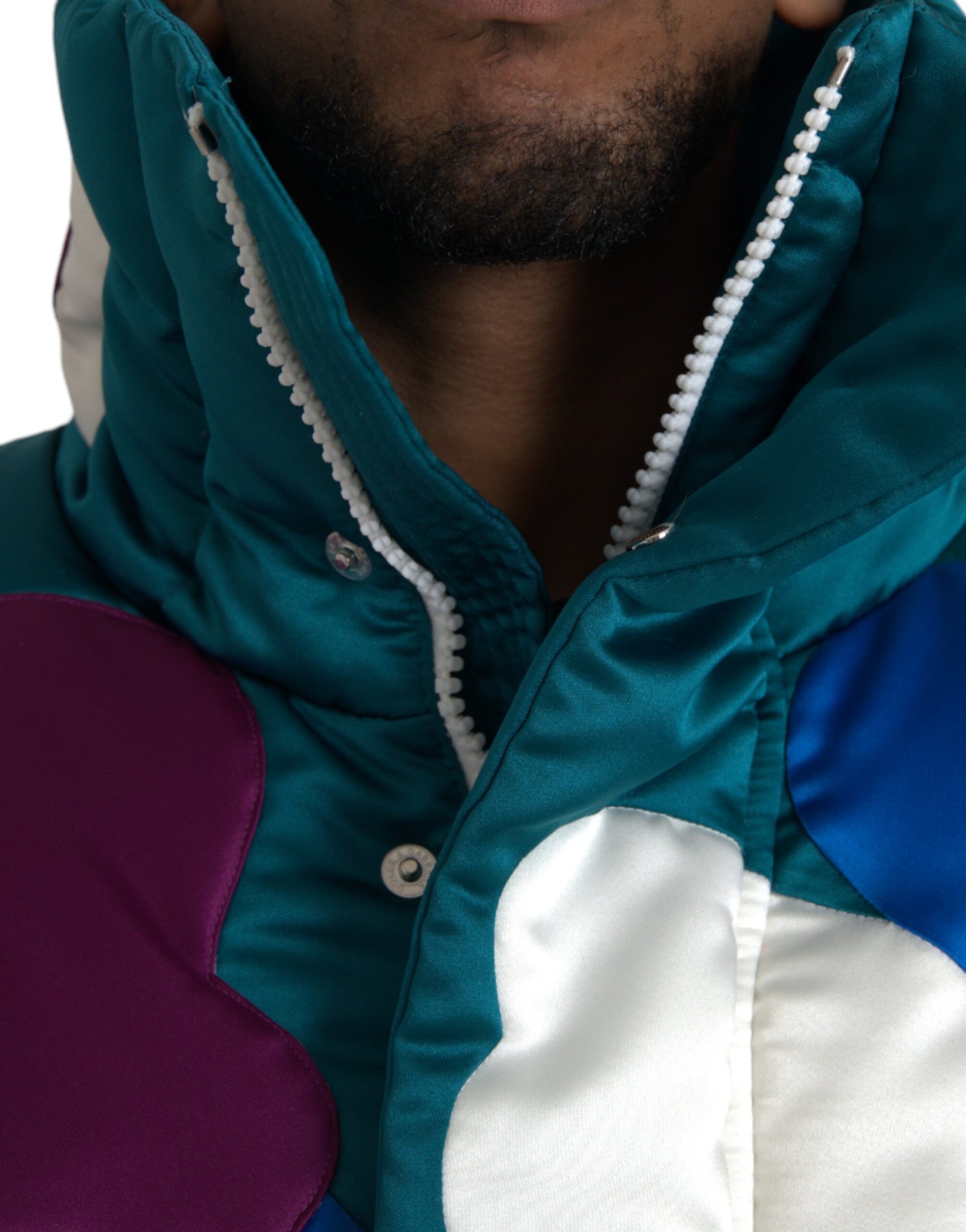 Dolce & Gabbana Multicolor Floral Windbreaker Puffer Jacket Dolce & Gabbana