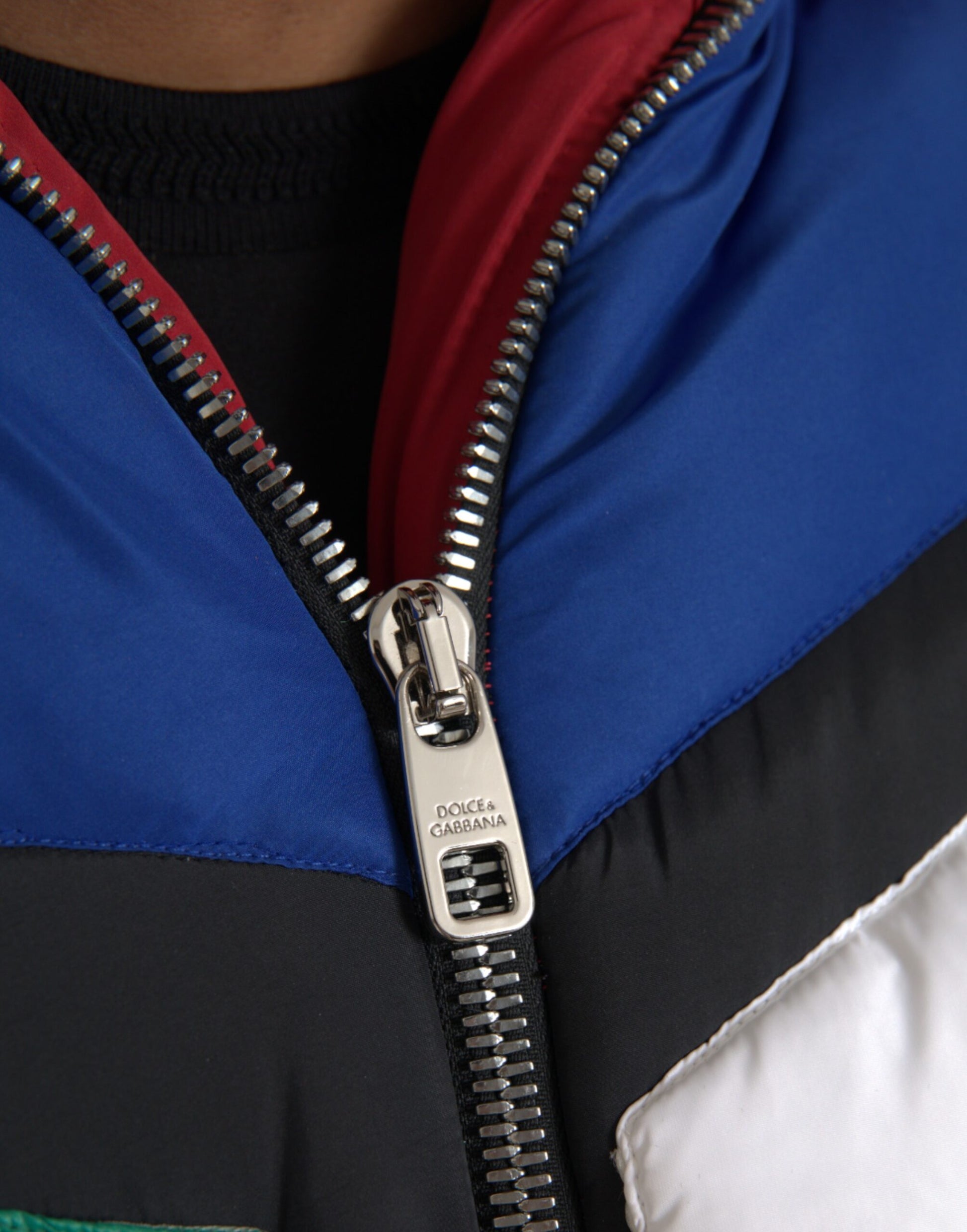 Dolce & Gabbana Multicolor Quilted Hooded Puffer Jacket Dolce & Gabbana