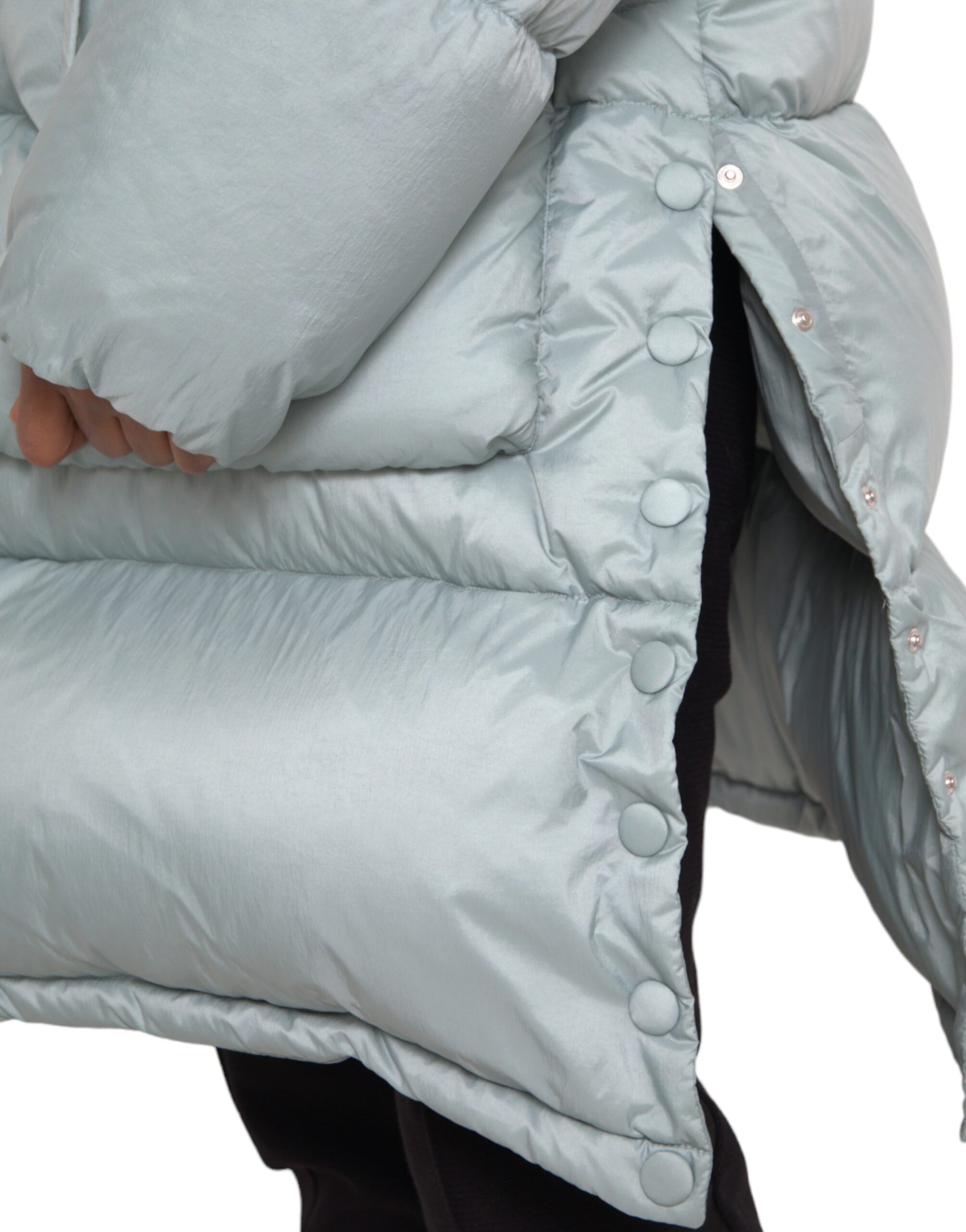 Dolce & Gabbana Light Blue Quilted Hooded Puffer Jacket Men Dolce & Gabbana