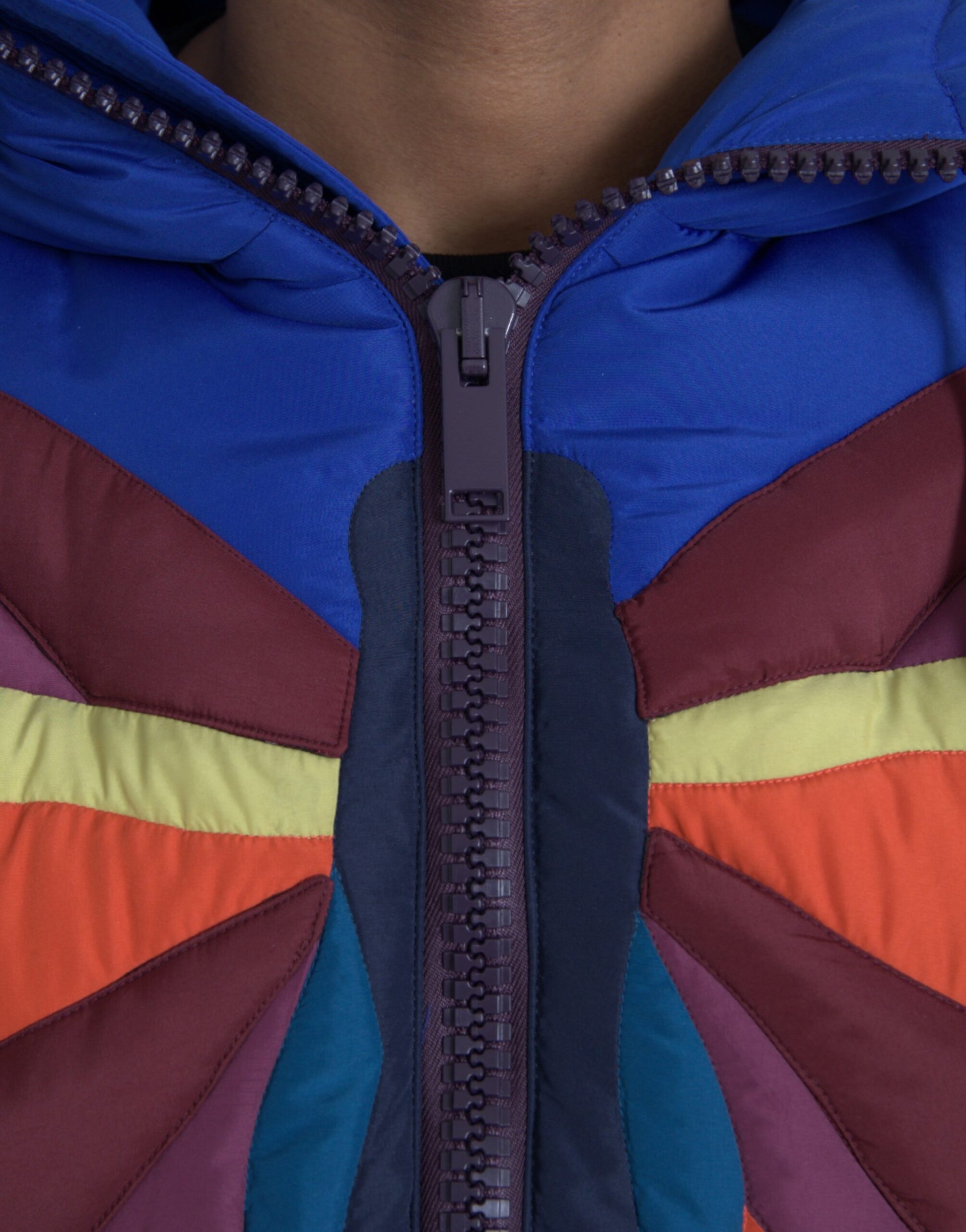 Dolce & Gabbana Multicolor Butterfly Hooded Puffer Jacket Dolce & Gabbana