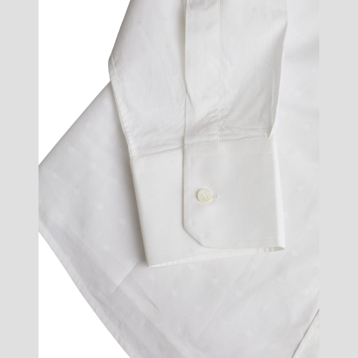 Dolce & Gabbana White Logo Cotton Men Dress GOLD Shirt