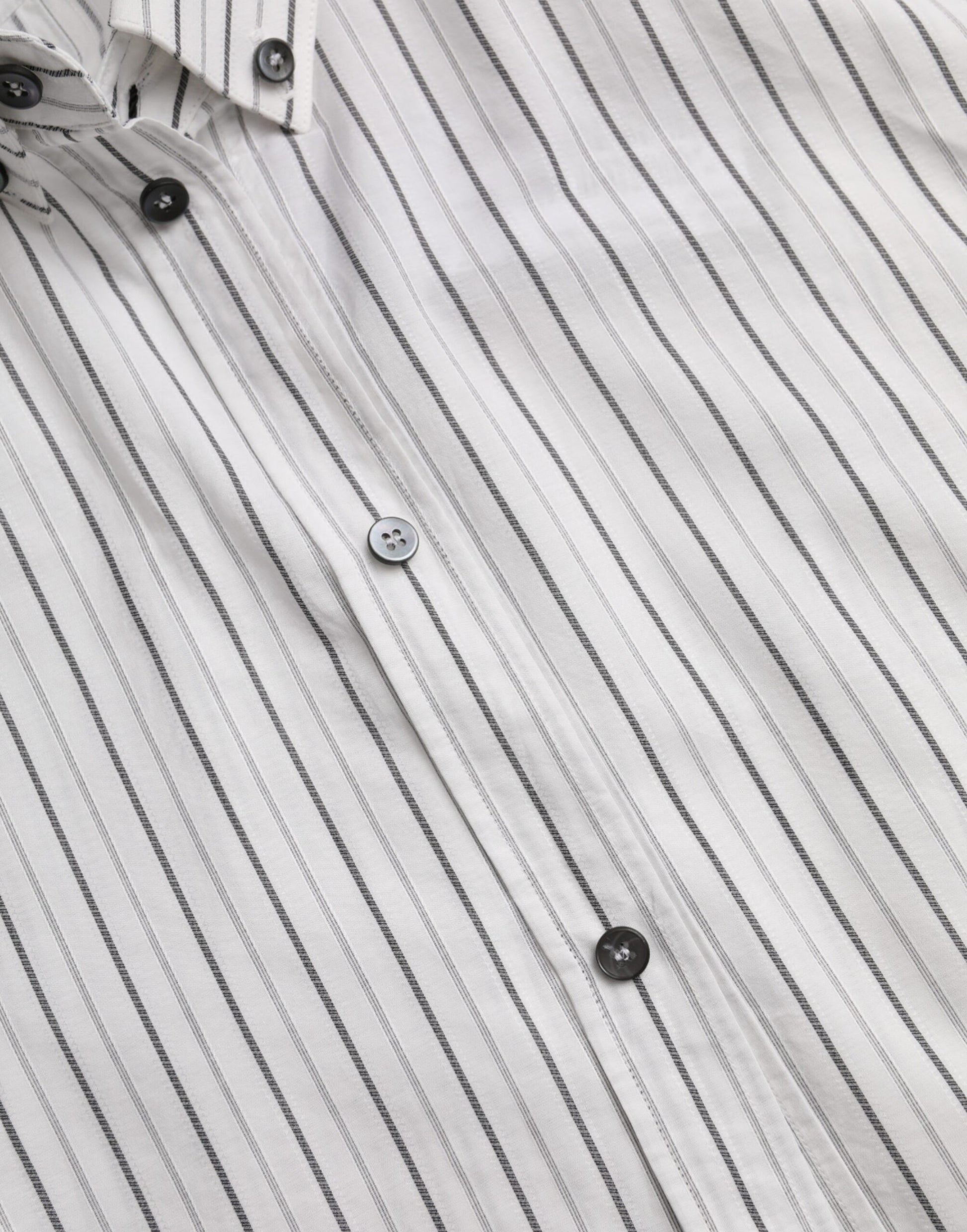 Dolce & Gabbana Black White Striped Formal Dress GOLD Shirt Dolce & Gabbana
