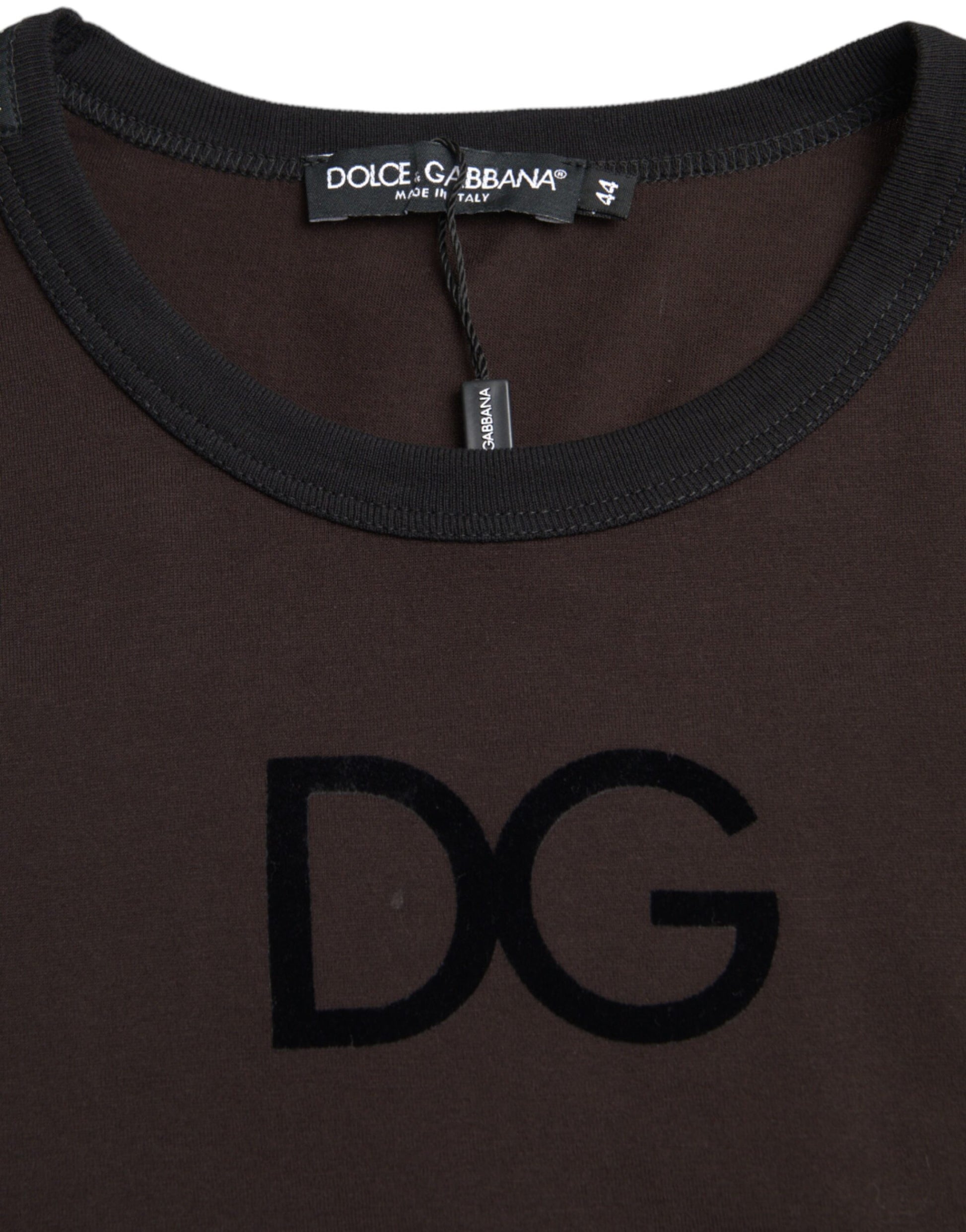 Dolce & Gabbana Brown DG Logo Crewneck Pullover Sweater Dolce & Gabbana