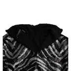 Dolce & Gabbana Black Silver Sequined Polyester Sweater