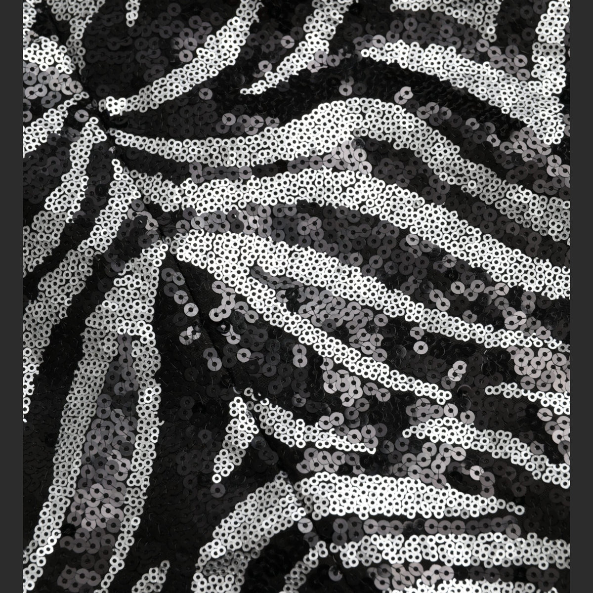 Dolce & Gabbana Black Silver Sequined Polyester Sweater