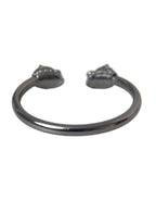 Nialaya Black Rhodium Lion Bangle Bracelet Women - Eljoys Fashion 