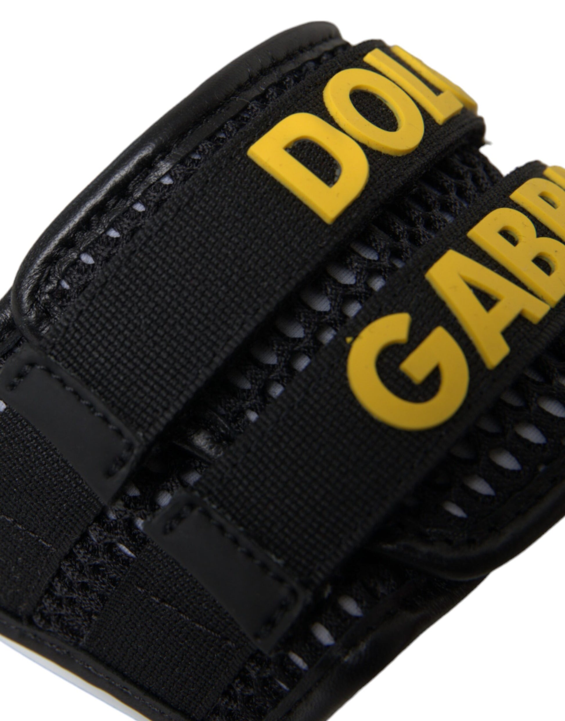 Dolce & Gabbana White Black Logo Beachwear Flats Sandals Shoes Dolce & Gabbana