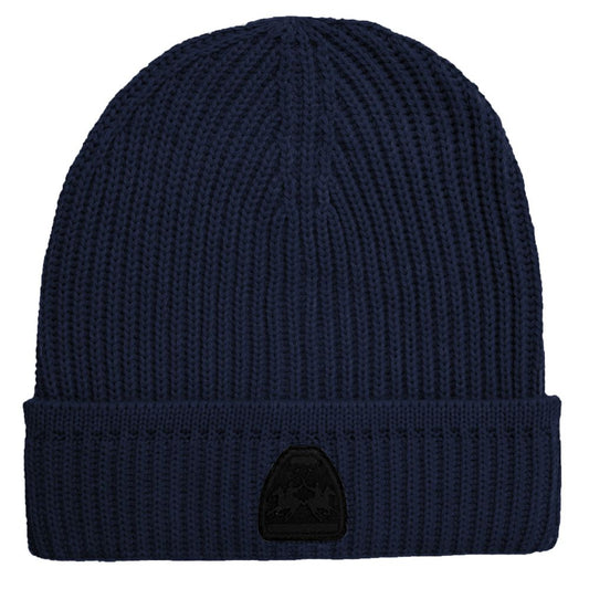 La Martina Blue Acrylic Men Beanie La Martina