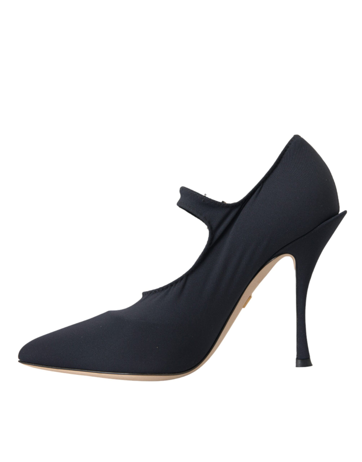 Dolce & Gabbana Black Mary Jane Jersey Crystal Pumps Shoes - Eljoys Fashion 