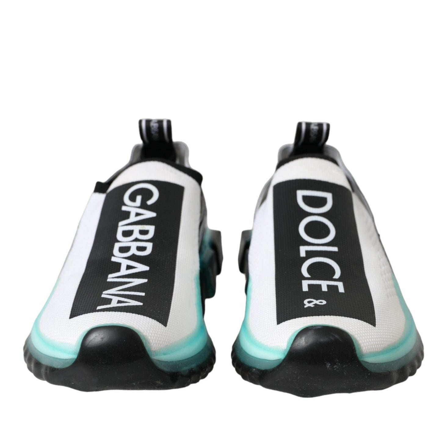 Dolce & Gabbana Black White Blue Slip On Sorrento Sneakers Shoes Dolce & Gabbana