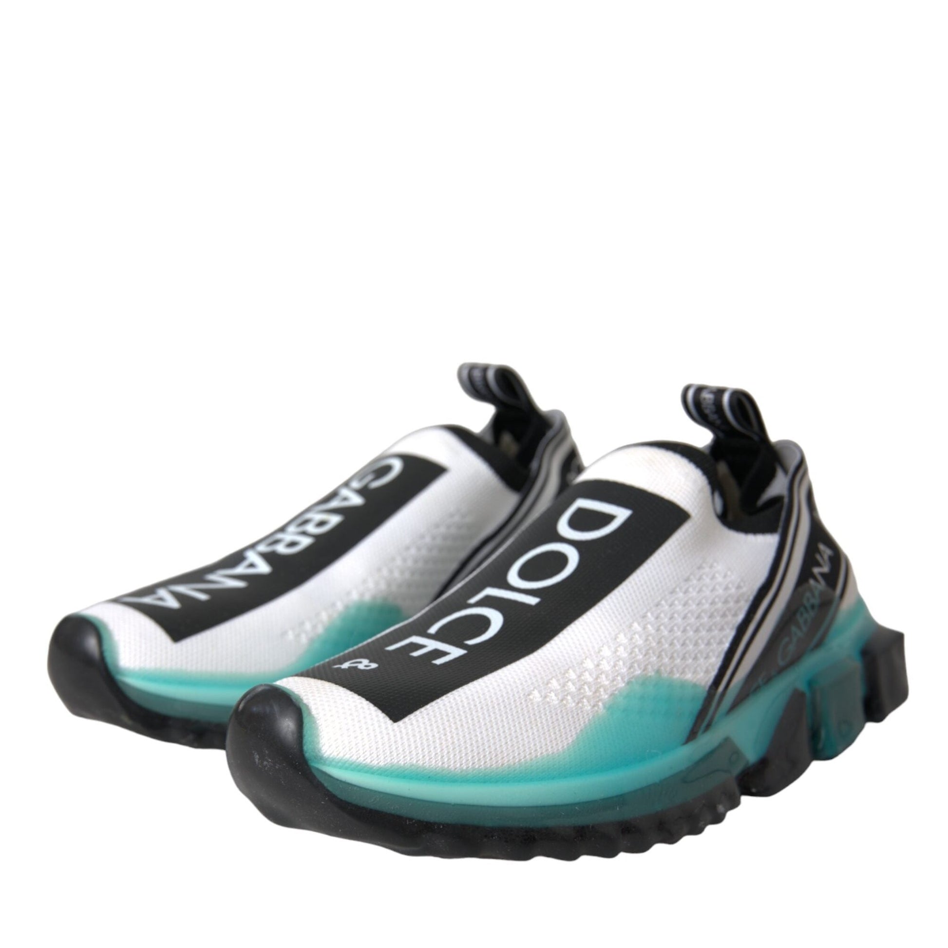 Dolce & Gabbana Black White Blue Slip On Sorrento Sneakers Shoes Dolce & Gabbana