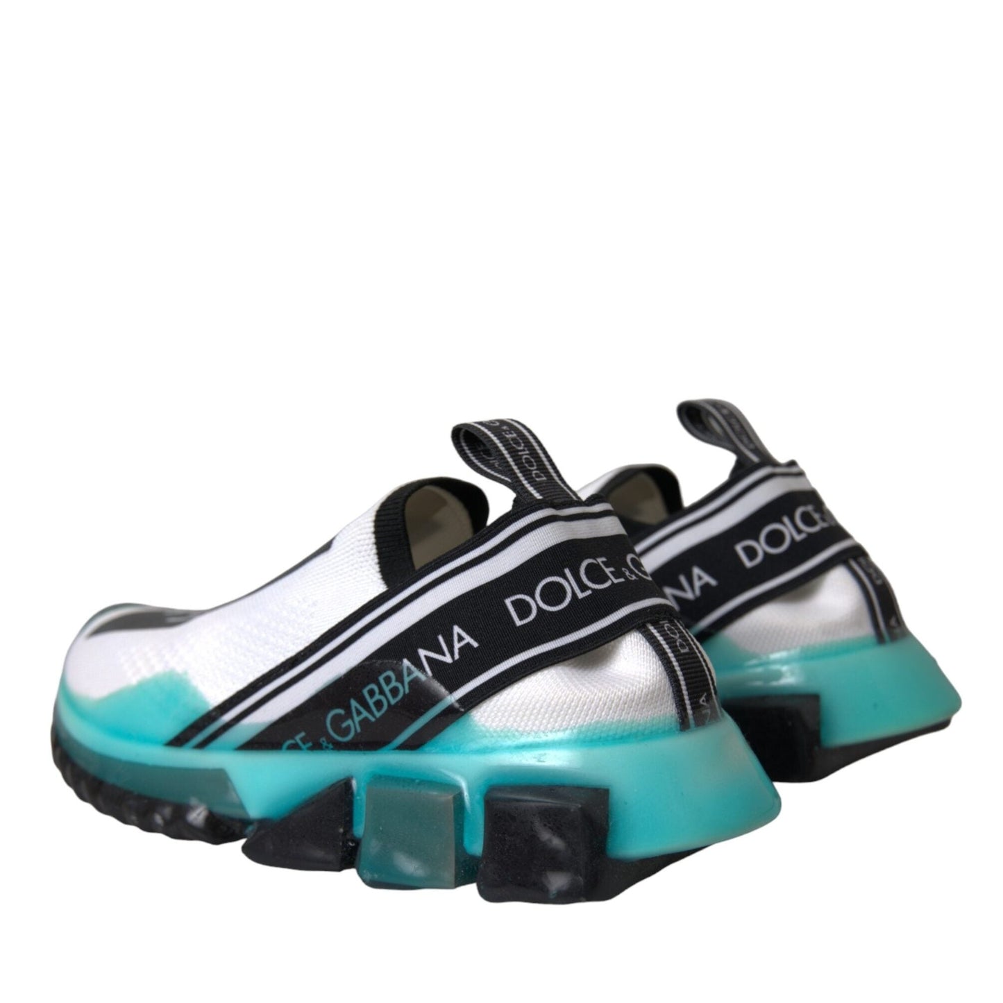 Dolce & Gabbana Black White Blue Slip On Sorrento Sneakers Shoes Dolce & Gabbana