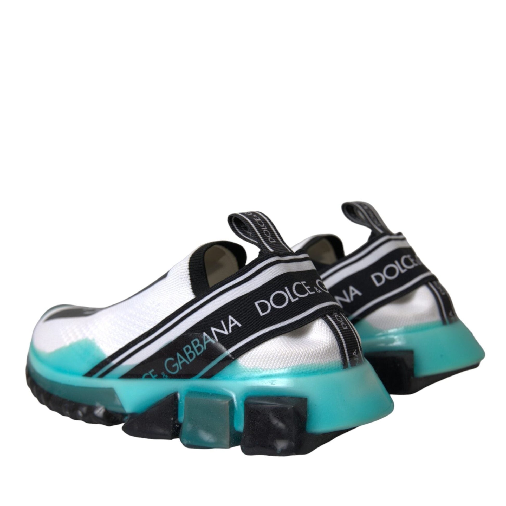 Dolce & Gabbana Black White Blue Slip On Sorrento Sneakers Shoes Dolce & Gabbana