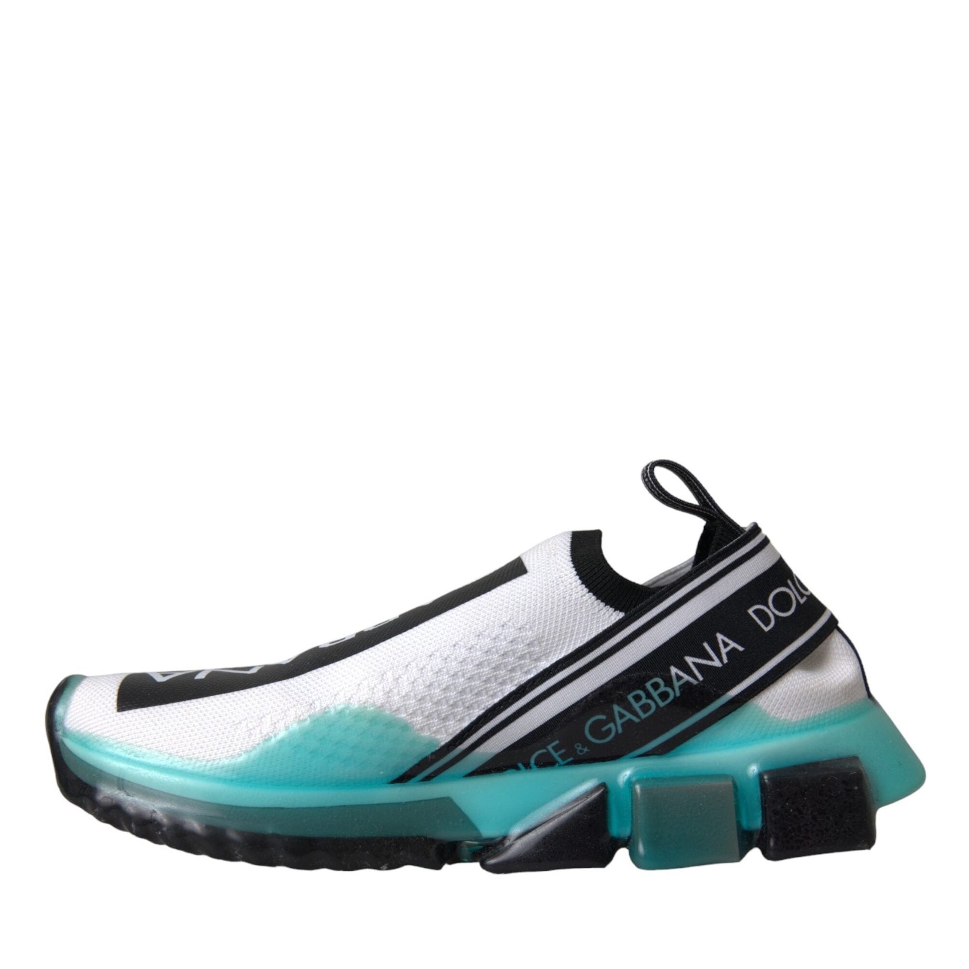 Dolce & Gabbana Black White Blue Slip On Sorrento Sneakers Shoes Dolce & Gabbana