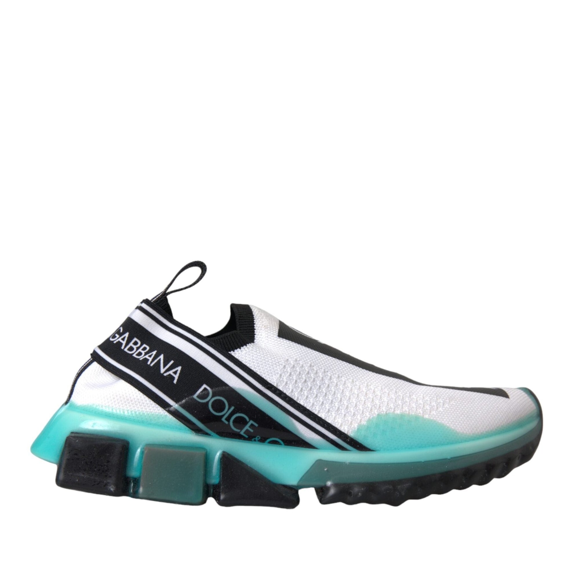 Dolce & Gabbana Black White Blue Slip On Sorrento Sneakers Shoes Dolce & Gabbana