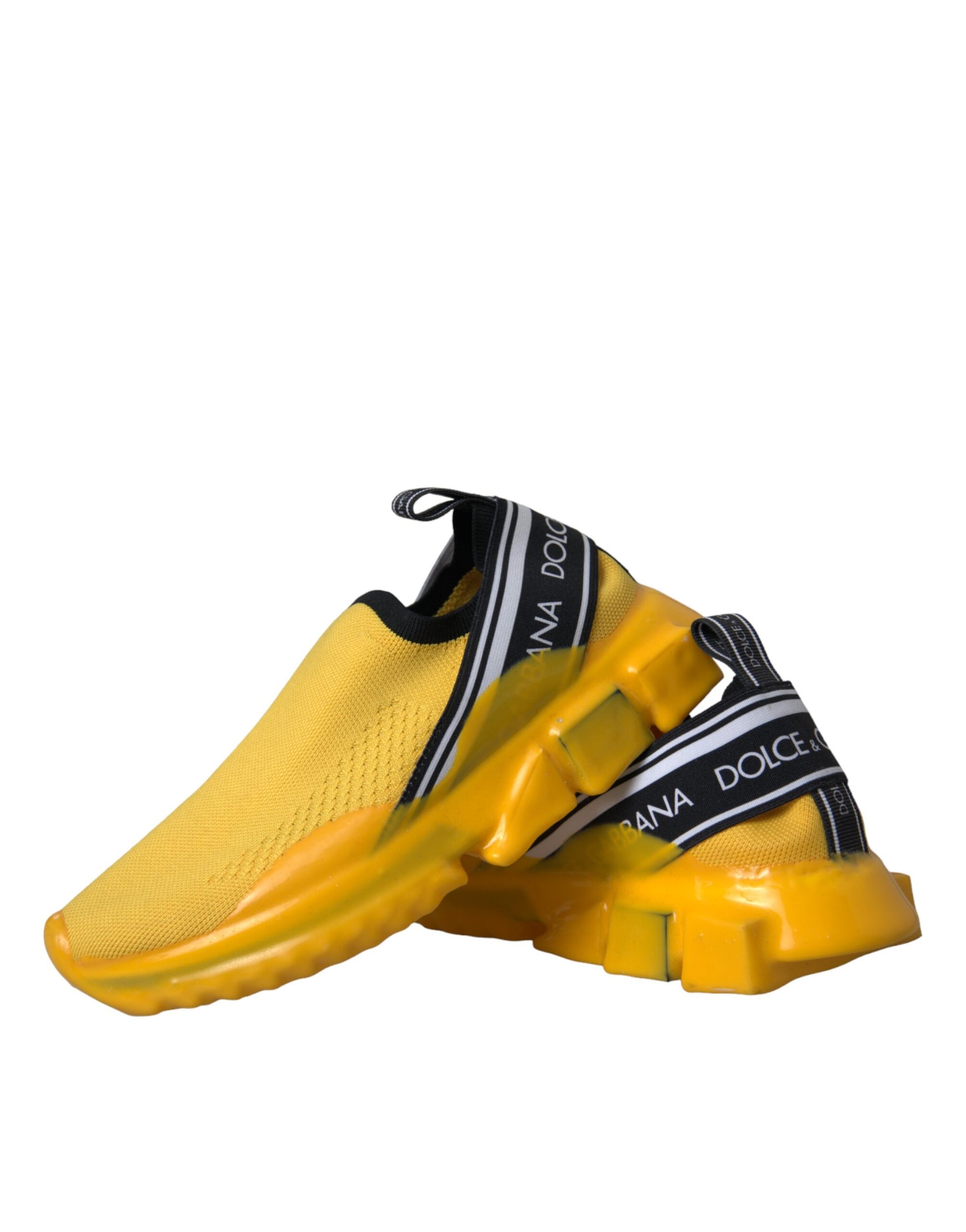 Dolce & Gabbana Yellow Sorrento Slip On Sneakers Women Shoes Dolce & Gabbana