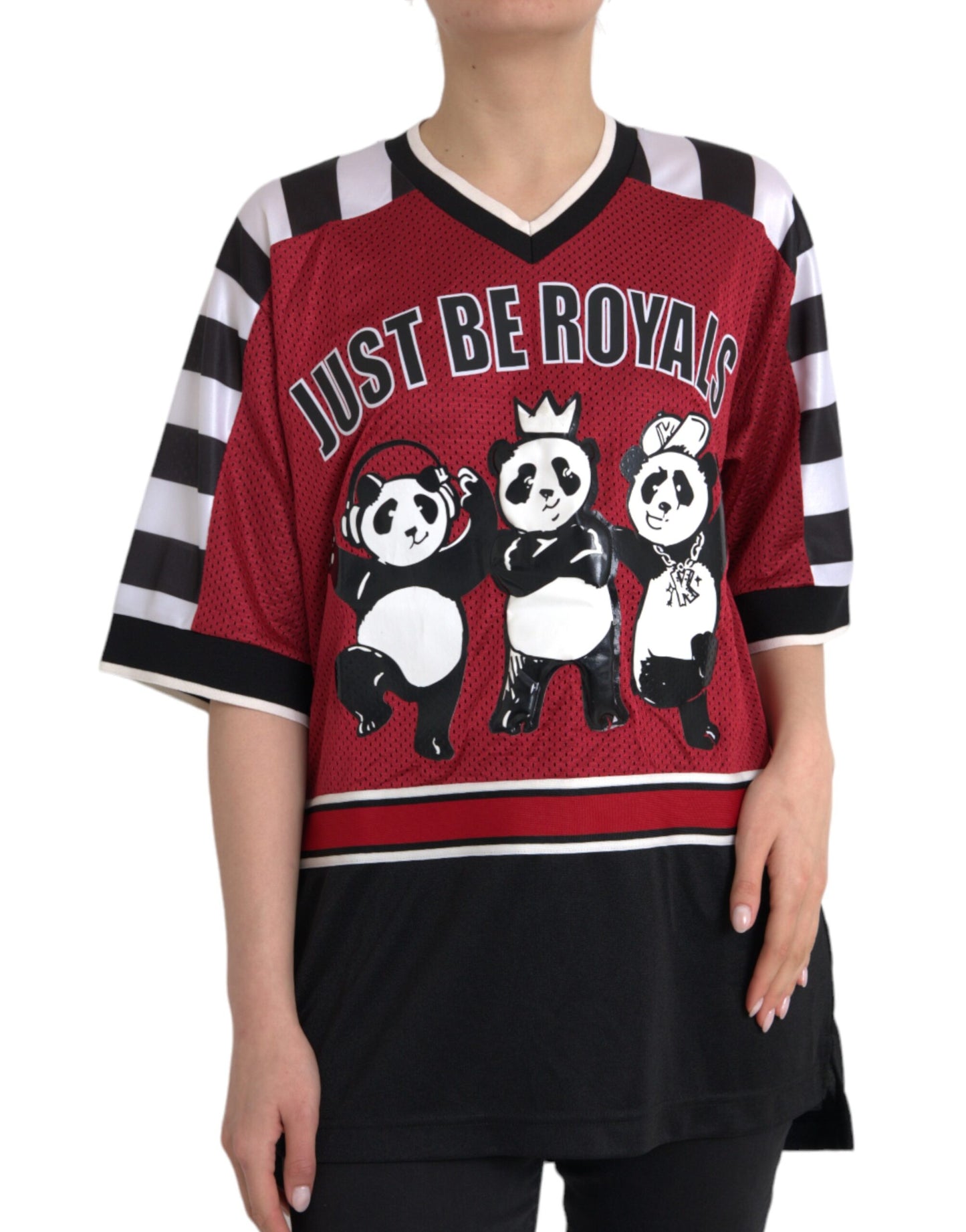 Dolce & Gabbana Multicolor Royals Panda Oversized T-shirt Dolce & Gabbana