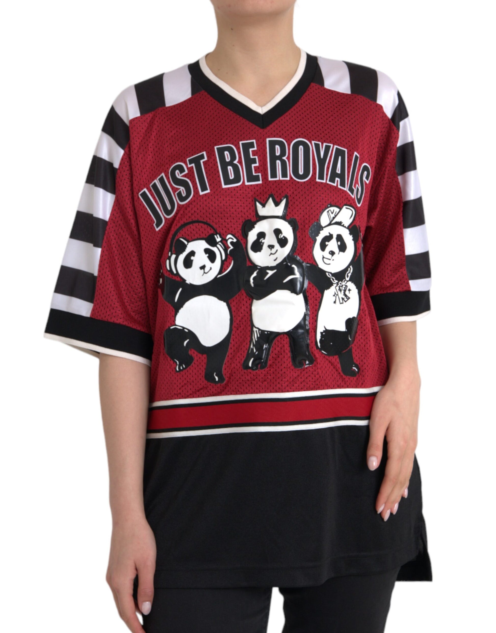 Dolce & Gabbana Multicolor Royals Panda Oversized T-shirt Dolce & Gabbana