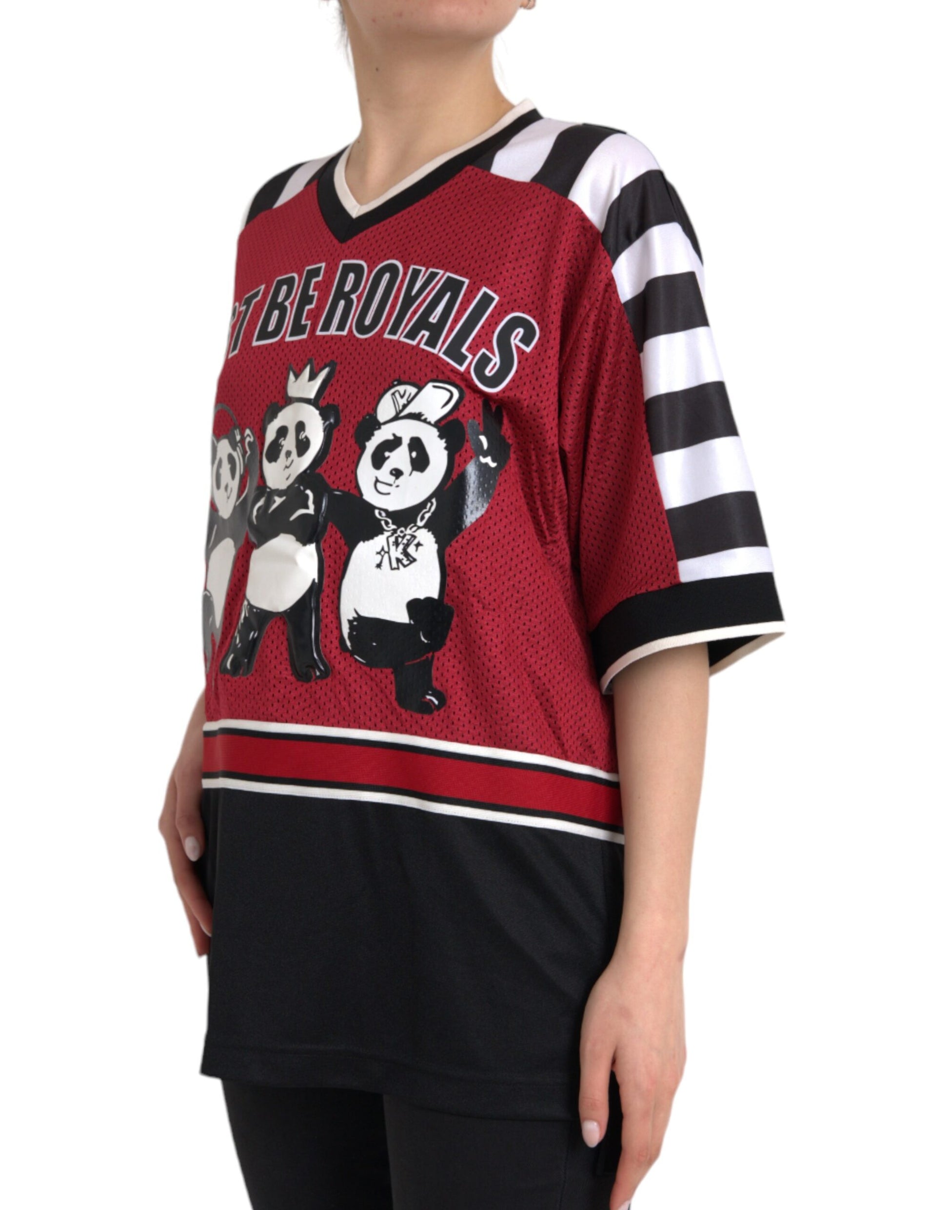 Dolce & Gabbana Multicolor Royals Panda Oversized T-shirt Dolce & Gabbana