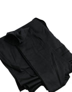 Dolce & Gabbana Black Wool Cutout Asymmetric Long Sleeve Top - Eljoys Fashion 