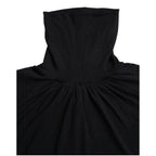 Costume National Black Turtleneck Viscose Short Sleeve Top