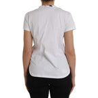 Dolce & Gabbana White Cotton Necklace Short Sleeves T-shirt