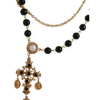 Dolce & Gabbana White Cotton Necklace Short Sleeves T-shirt